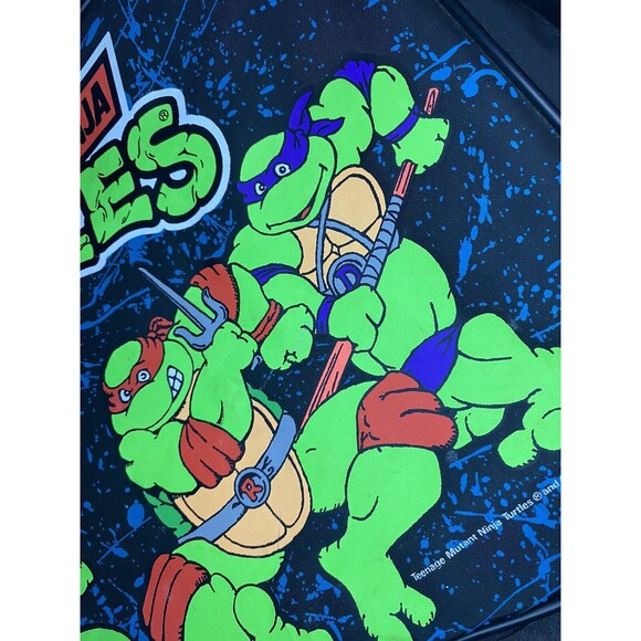 Vintage TEENAGE MUTANT NINJA TURTLES 1989 MIRAGE STUDIOS TRAVEL Carry Zip Bag - Picture 5 of 8